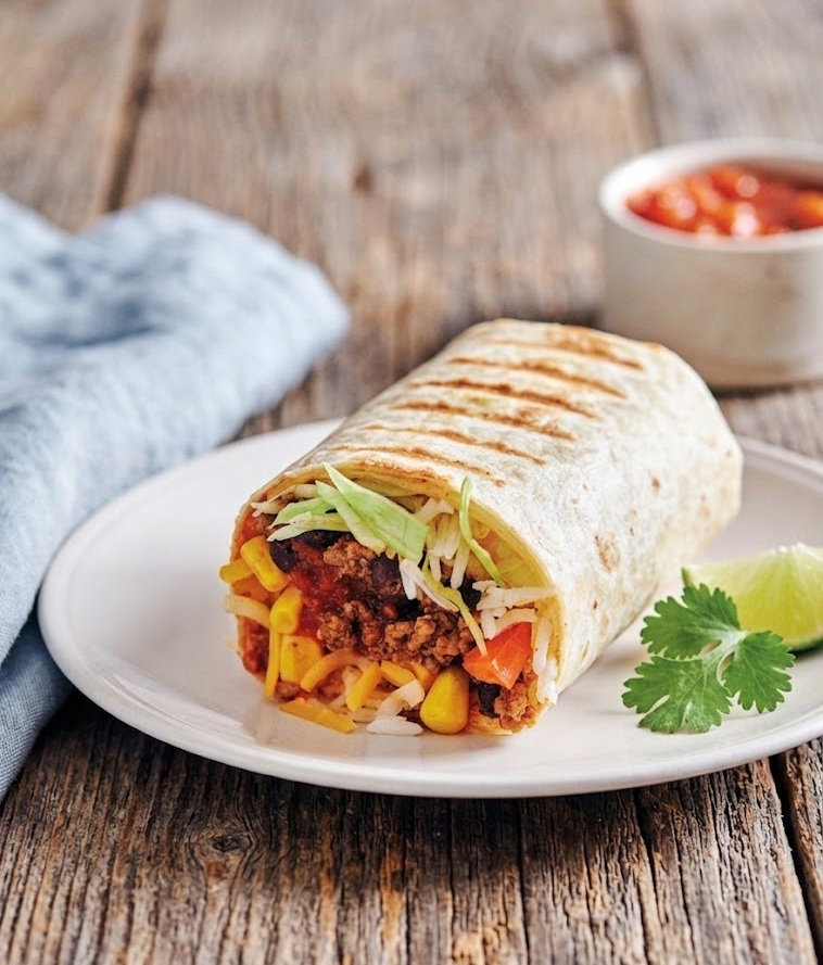 Burritos at 100+ vegan restaurant in Calgary NE